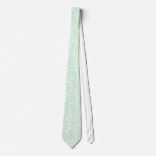 Elegante mintgrüne 2 Blumen-Damaskus Krawatte