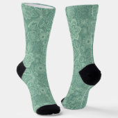 Elegante, mintgrüne Töne Retro-Blumenspitze Socken (Gewinkelt)
