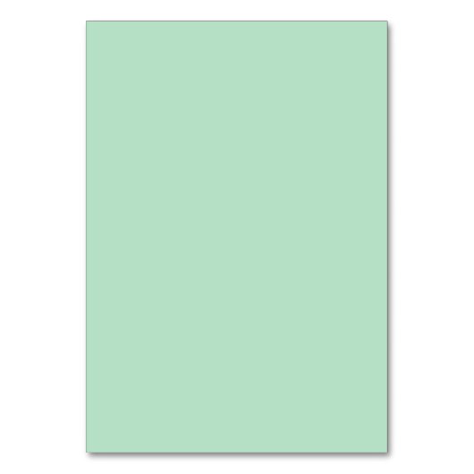 Elegante Minze Green Table Card Tischnummer (Rückseite)