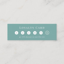 Elegante Minze White Simple 6 Punch Beruflich