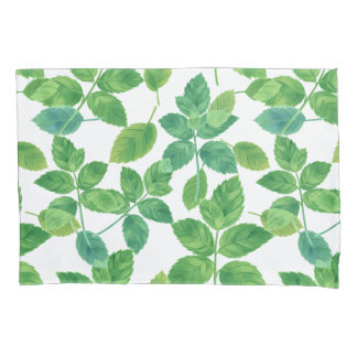 Elegante Minzeblätter Wasserfarben Botanisches Des Kissenbezug