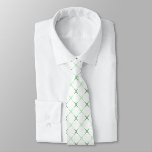 Elegante Minzgrüne Geometrische Stern-Halsbinde Krawatte