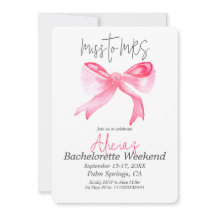 Elegante Miss an MRS. Pink Bow Junggeselinnen-Absc