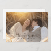 Elegante Miss zu Mrs. Rustic Foto Brautparty Einladung (Vorne/Hinten)