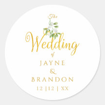 Elegante Mistel-Winterhochzeit Goldschrift