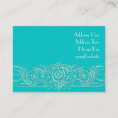 Elegante mit Filigran geschmückte Visitenkarte (Rückseite)