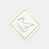 Elegante Mit Monogramm Chic-Hochzeit Serviette (Ecke)