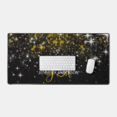 Elegante Mit Monogramm erste Goldstars Desk Mat Schreibtischunterlage (Tastatur & Maus)