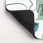 Elegante Mit Monogramm Eukalyptus Grüne Weinroute Mousepad (Ecke)