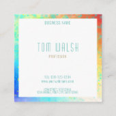 Elegante Mit Monogramm Farbkarte Quadratische Visitenkarte (Rückseite)