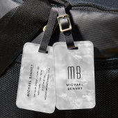 Elegante Mit Monogramm, flüssige Tinte Gepäckanhänger