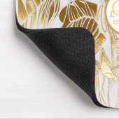 Elegante Mit Monogramm Gilded Aura Mousepad (Ecke)