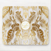 Elegante Mit Monogramm Gilded Aura Mousepad (Vorne)