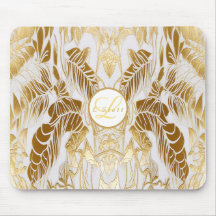 Elegante Mit Monogramm Gilded Aura Mousepad