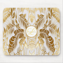 Elegante Mit Monogramm Gilded Aura Mousepad