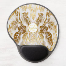 Elegante Mit Monogramm Gilded Aura Mousepad