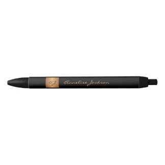 Elegante mit Monogramm Goldschrift Kugelschreiber