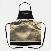 Elegante Mit Monogramm Graue Schürze (Vorderseite)