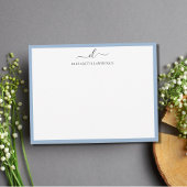 Elegante Mit Monogramm handgeschriebene Skriptanme Mitteilungskarte