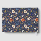 Elegante Mit Monogramm Hochzeit Gästebuch (Rückseite)