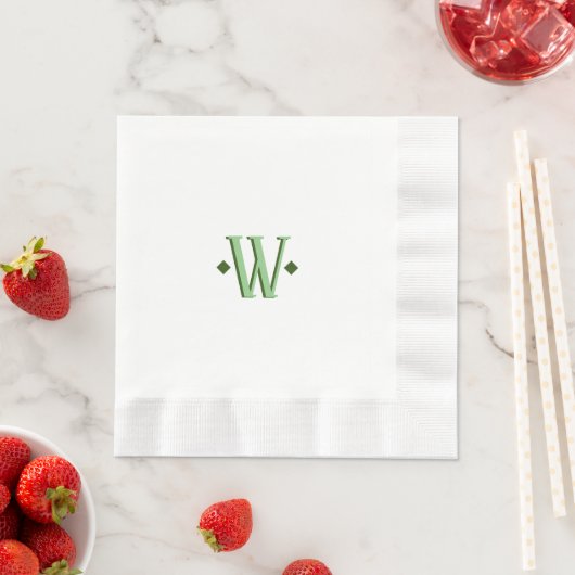 Elegante Mit Monogramm Hochzeitsempfehlung Serviette (Beispiel)