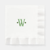Elegante Mit Monogramm Hochzeitsempfehlung Serviette (Vorderseite)