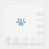 Elegante Mit Monogramm Hochzeitsempfehlung Serviette (Vorderseite)