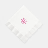 Elegante Mit Monogramm Hochzeitsempfehlung Serviette (Ecke)