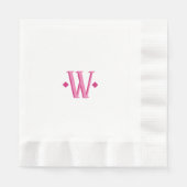 Elegante Mit Monogramm Hochzeitsempfehlung Serviette (Vorderseite)