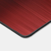 Elegante Mit Monogramm Imitate Rot gebürstet Metal Schreibtischunterlage (Ecke)