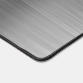 Elegante Mit Monogramm Imitate Silver Brushed Meta Schreibtischunterlage (Ecke)