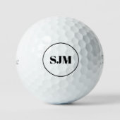 Elegante mit Monogramm Initialen Titleist Golfball (Vorderseite)