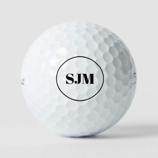 Elegante mit Monogramm Initialen Titleist Golfball (Vorderseite)