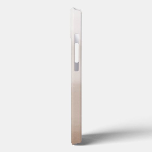 Elegante Mit Monogramm Initials Mushroom Brown Omb Case-Mate iPhone Hülle (Rückseite / Links)