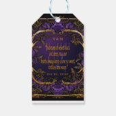 Elegante Mit Monogramm Liebe Zauber Gotische Hochz Geschenkanhänger (Rückseite)