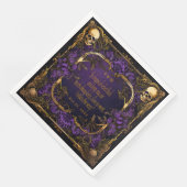 Elegante Mit Monogramm Liebe Zauber Gotische Hochz Serviette (Ecke)