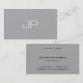 Elegante Mit Monogramm Minimalistische Vorlage Mod Visitenkarte (Vorne/Hinten)