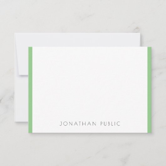 Elegante Mit Monogramm, moderne, einfache Vorlage (Vorderseite)