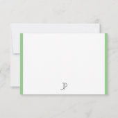 Elegante Mit Monogramm, moderne, einfache Vorlage (Rückseite)