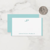 Elegante Mit Monogramm, moderne, einfache Vorlage (Vorderseite/Rückseite Beispiel)