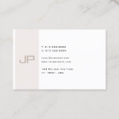 Elegante Mit Monogramm moderne, einfache Vorlage Visitenkarte (Rückseite)