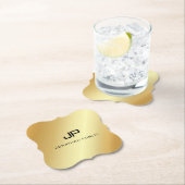 Elegante Mit Monogramm, moderne Imitate - Goldvorl Untersetzer (Vor Ort)