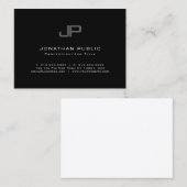 Elegante Mit Monogramm Moderne Trendy Minimalistis Visitenkarte (Vorne/Hinten)