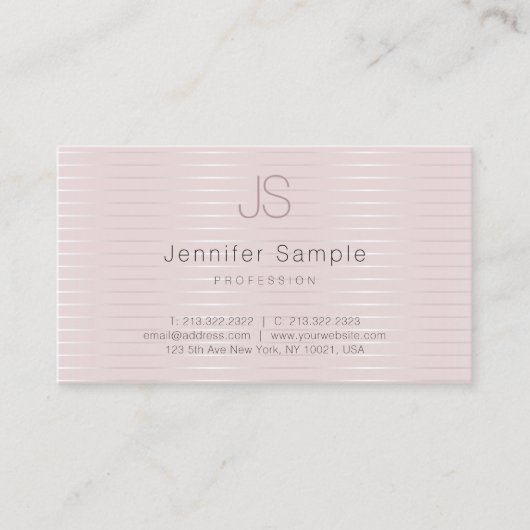 Elegante Mit Monogramm moderne Vorlage Trendy Visitenkarte (Vorderseite)