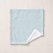 Elegante Mit Monogramm Pastel Aqua Badhandtuch Set (Waschlappen)