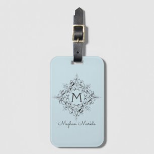 Elegante Mit Monogramm Pastellfarben Gepäckanhänger