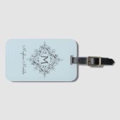 Elegante Mit Monogramm Pastellfarben Gepäckanhänger (Vorderseite (Horizontal))