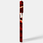 Elegante Mit Monogramm Red Black Gold Agate Girly Case-Mate iPhone Hülle (Rückseite / Rechts)