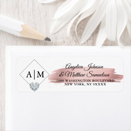 Elegante Mit Monogramm Rose (Insitu)