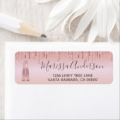 Elegante Mit Monogramm Rose Gold Glitzer Girly (Insitu)